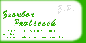 zsombor pavlicsek business card